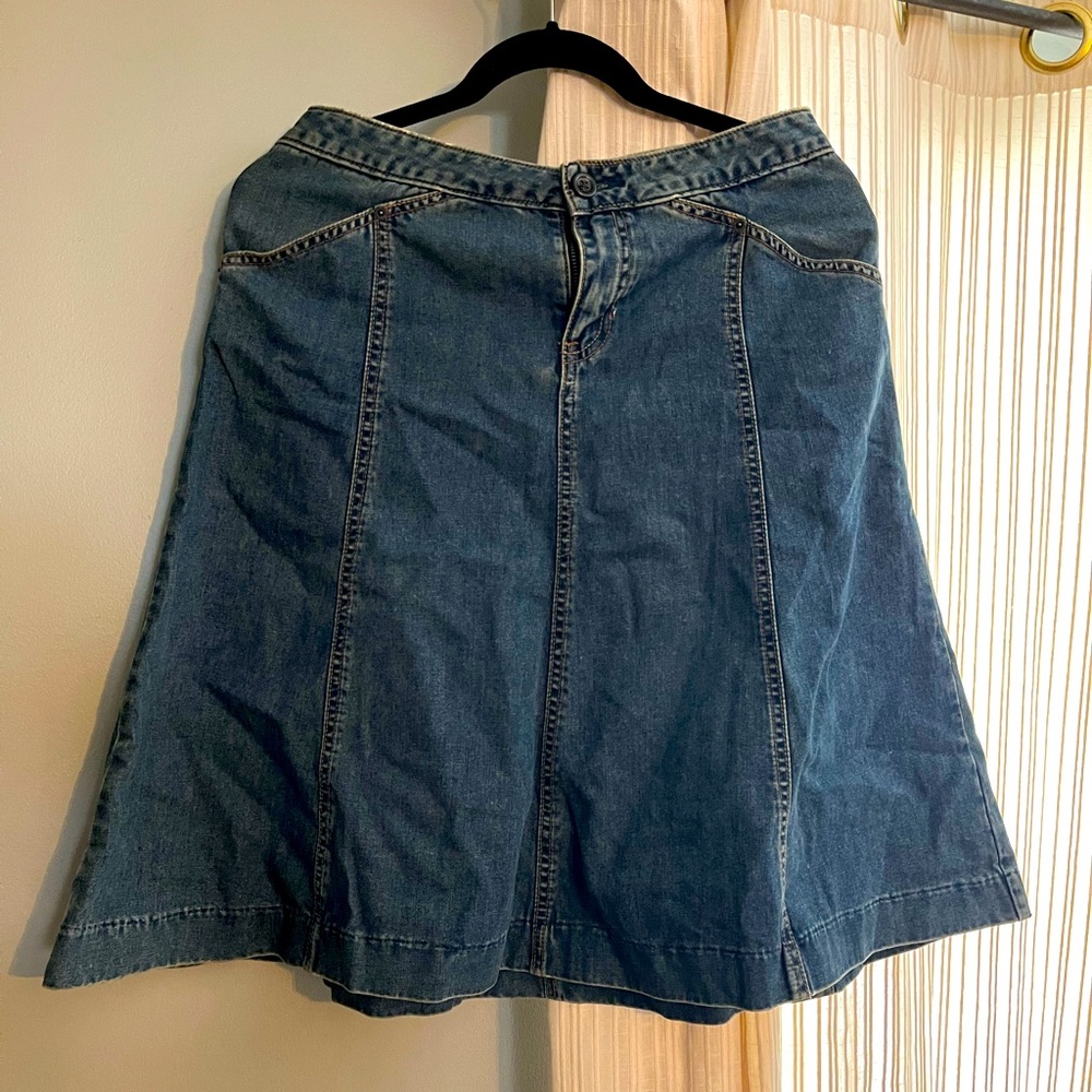 Gap Midi Jean Skirt